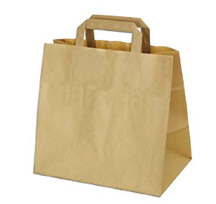 Taška na Menuboxy papierová 32+20x28cm hnedá, 250ks
