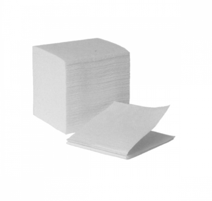 Toaletný papier ZZ skladaný V,  s ražbou biely 10,5x21cm, 9.000ks
