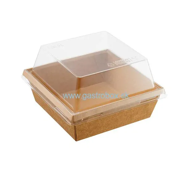Viečko rPET na 950ml a 1250ml misky ONE CLICK vypuklé priehľadné, 50ks