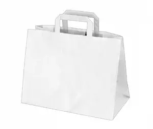 Taška na Menuboxy papierová menšia 32+17x27cm biela, 300ks