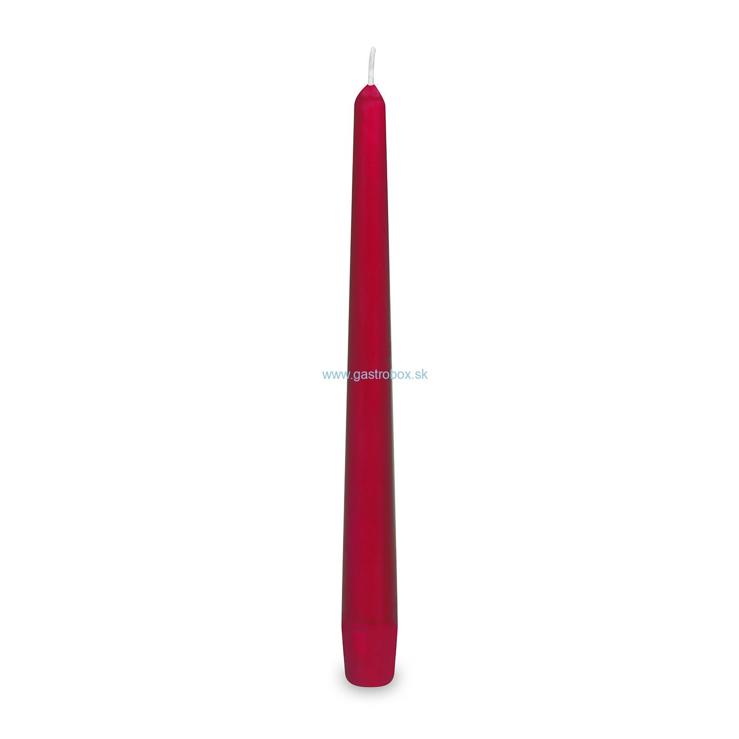 Sviečky kónické Ø 23,5 x 245 mm bordové, 10ks