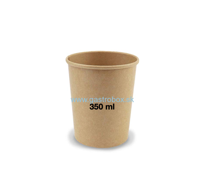 Kelímok na polievku papierový 350ml kraft, 25ks
