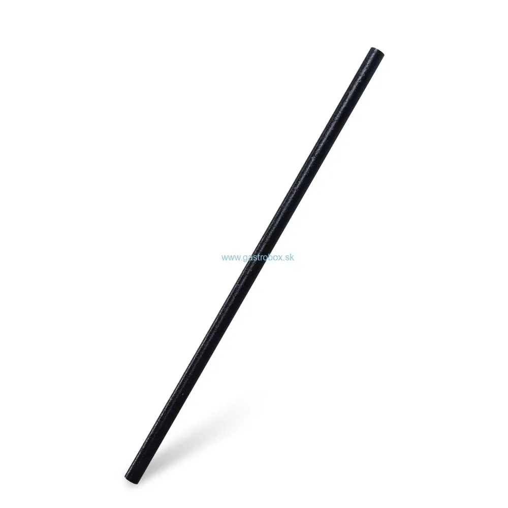 Slamka bio-kompozit JUMBO Ø 8mm x 24cm čierna, 100ks