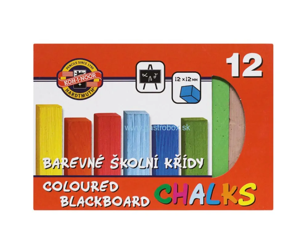 Farebné kriedy, 12ks
