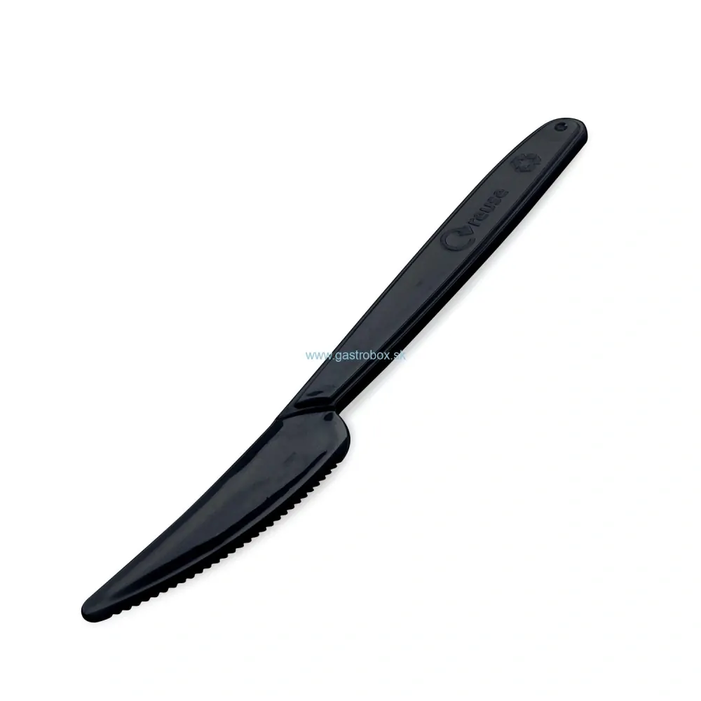 Nôž plastový čierny 18,5 cm, 50ks