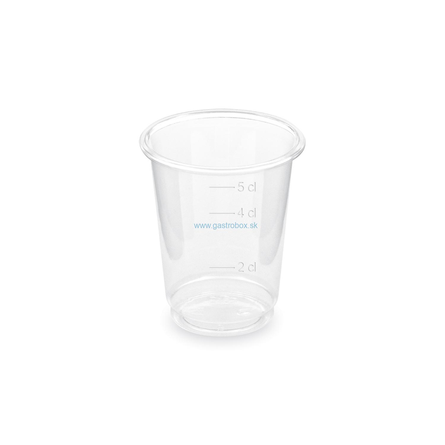 Pohárik (PET) 2cl/4cl/5cl štamprlík, 40ks