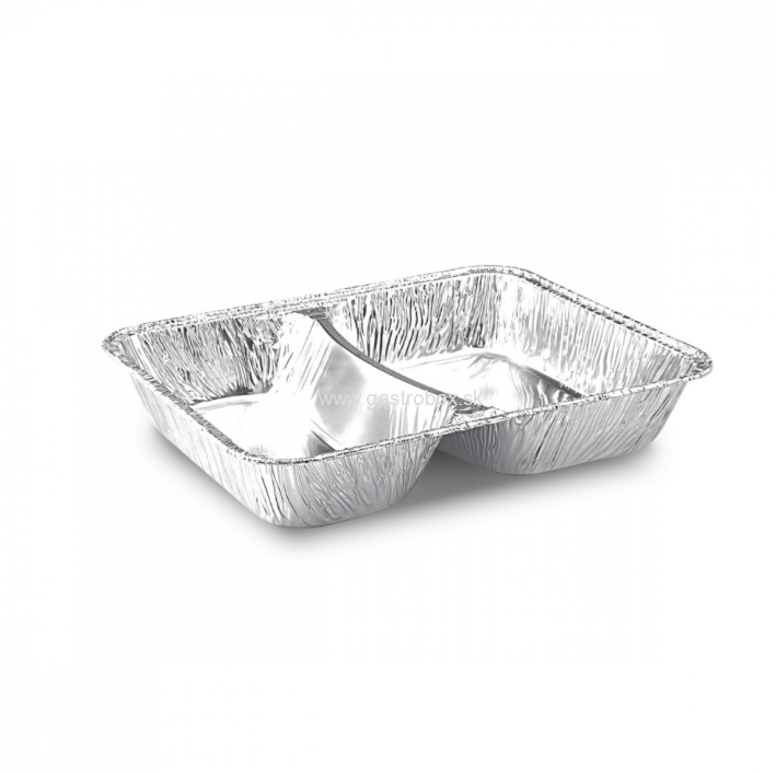 Menu miska 2-dielna ALU 22,7x17,7x3,9cm, 100ks