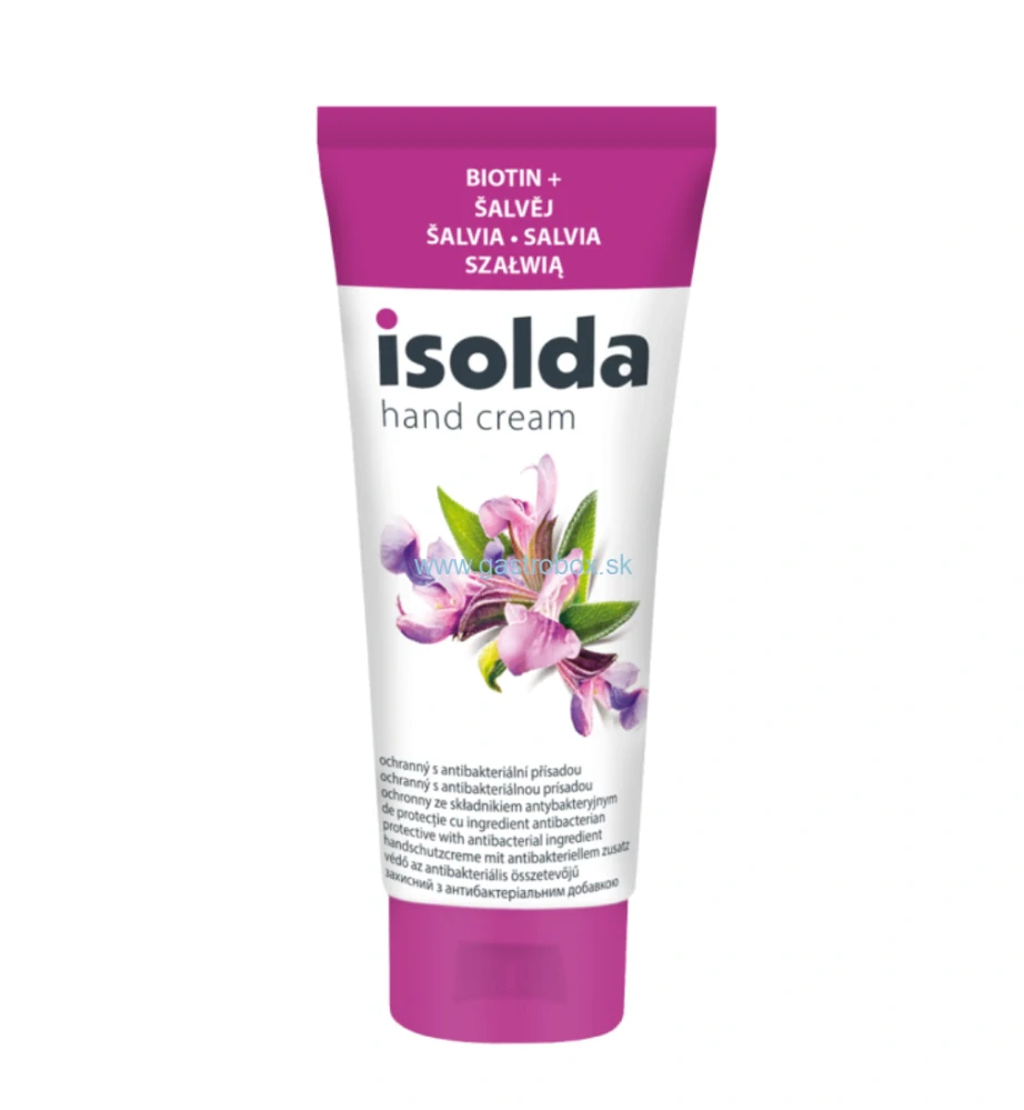 Isolda antibakteriálny krém na ruky Šalvia s biotínom 100ml, 1ks