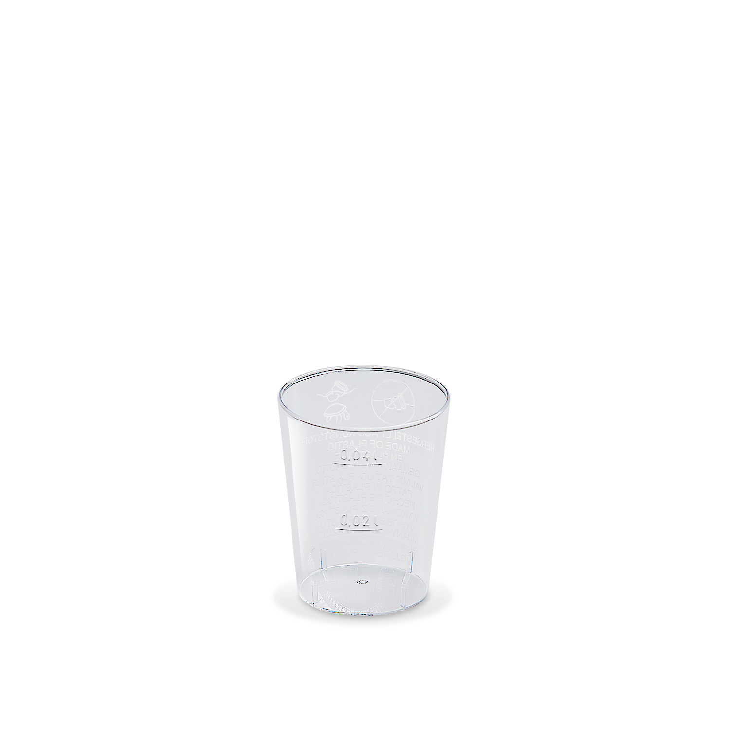 Pohárik (PS) 2cl/4cl štamprlík kryštál, 50ks