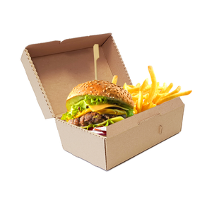 Obal na hamburger DOUBLE 20x13x11 cm hnedý, 100ks