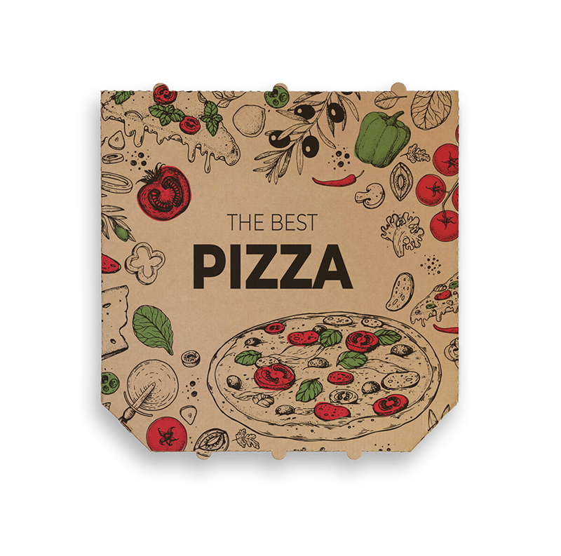 .Pizza krabica THE BEST PIZZA 33x33x3cm, 100ks