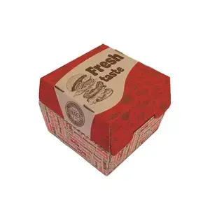Obal na hamburger SINGLE 13x13x11 cm s potlačou Fresh Taste, 100ks