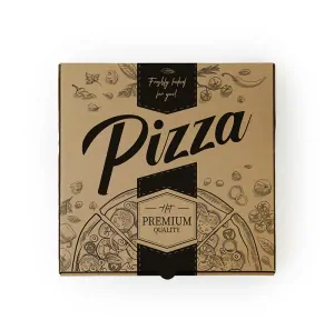 !AKCIA! Pizza krabica PREMIUM hnedá 32,5 x 32,5 x 3 cm, 100 ks