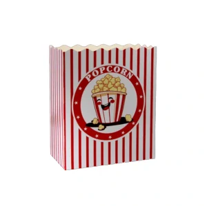 Papierová krabička na popcorn s potlačou S, 10ks
