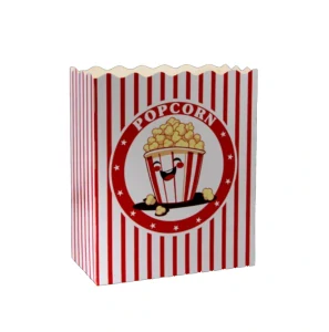 Papierová krabička na popcorn s potlačou M, 10ks