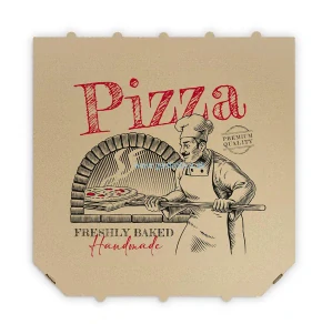 Pizza krabica KUCHÁR 45 x 45 x 4,5 cm hnedá, 50 ks