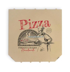 Pizza krabica KUCHÁR 50 x 50 x 4,5 cm hnedá, 50 ks