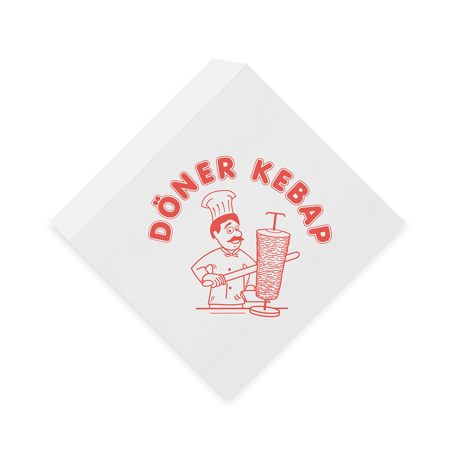 Papierové vrecko Kebap 16 x 16 cm, 500ks