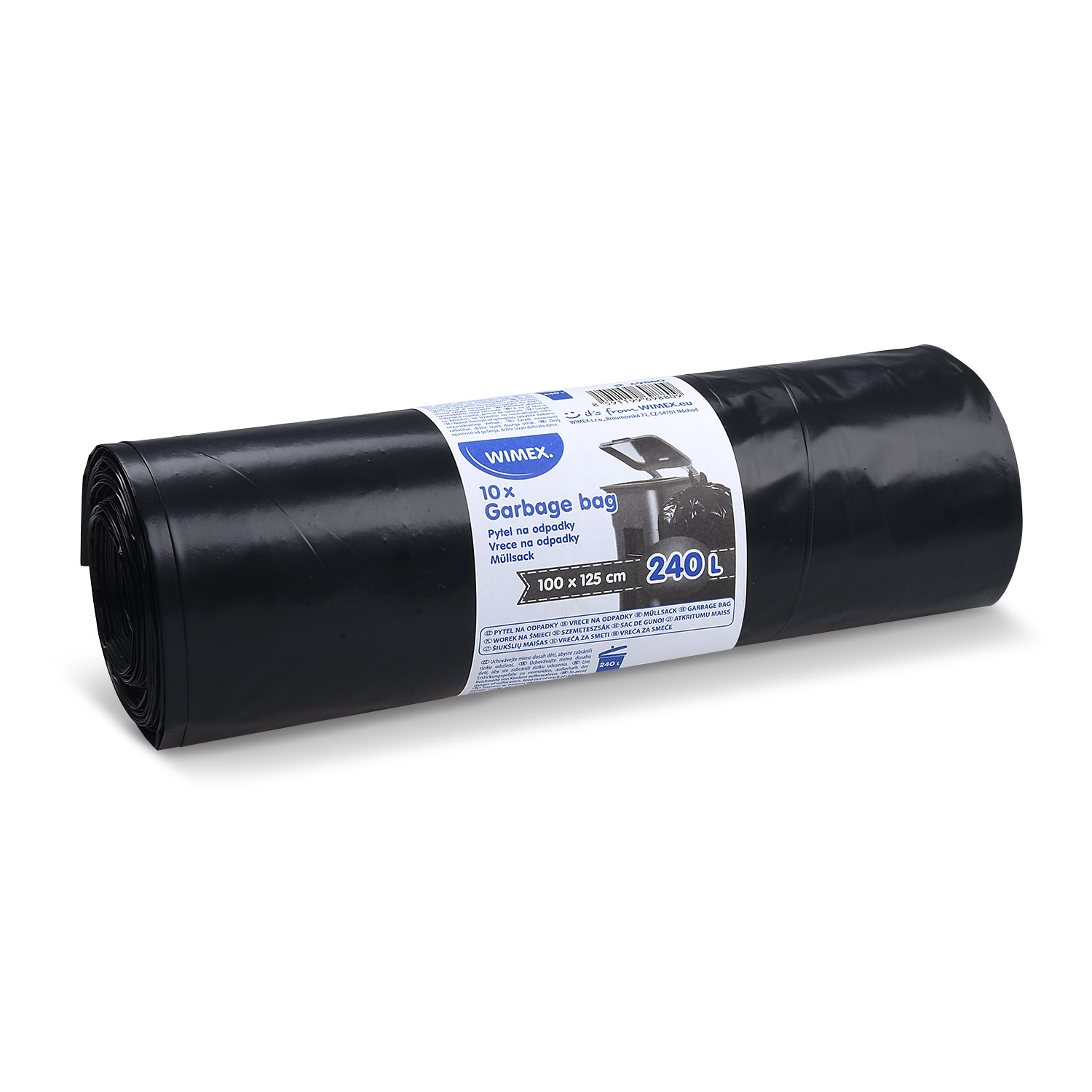 Vrecia na odpad 240L (LDPE) čierne 100x125 cm, 10ks