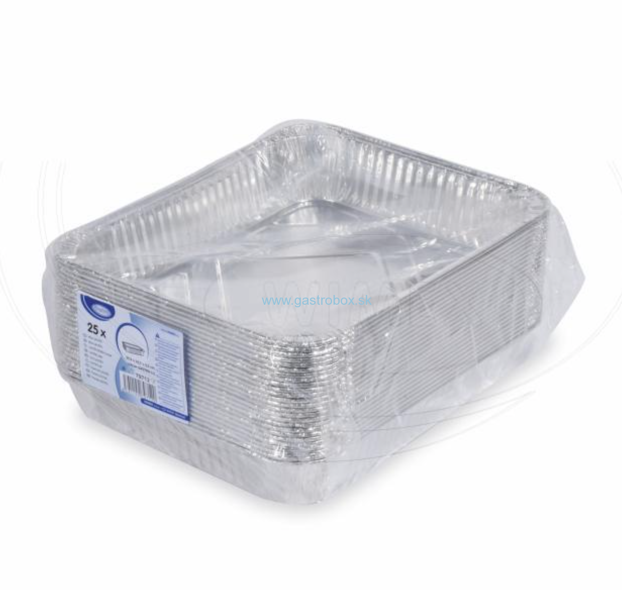 Misa Gastro `GN 1/2` hranatá ALU 321x261x60mm, 25ks