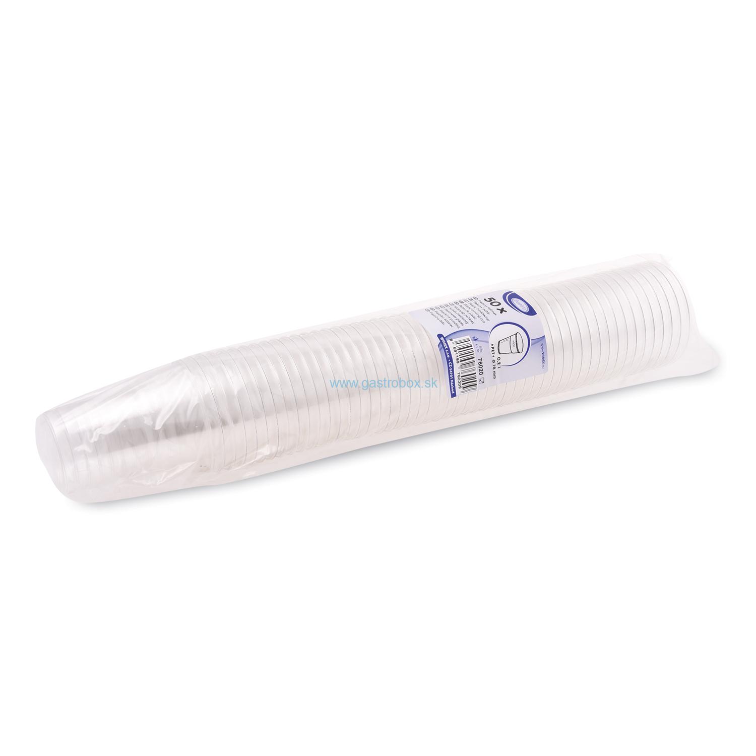 Pohár 200 ml (PET) Ø 78mm, 50ks