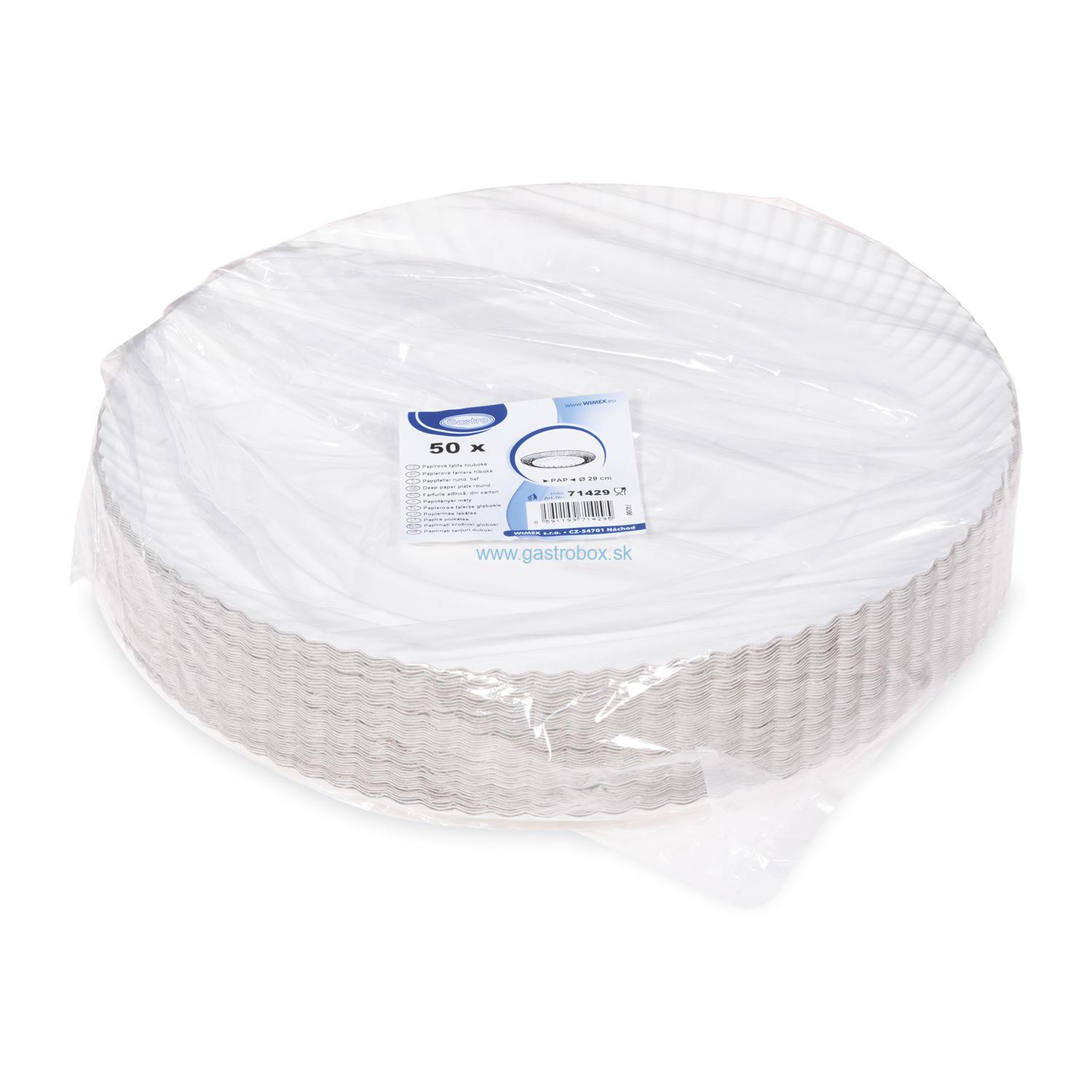 Papierové taniere hlboké Ø 29 cm, 50ks