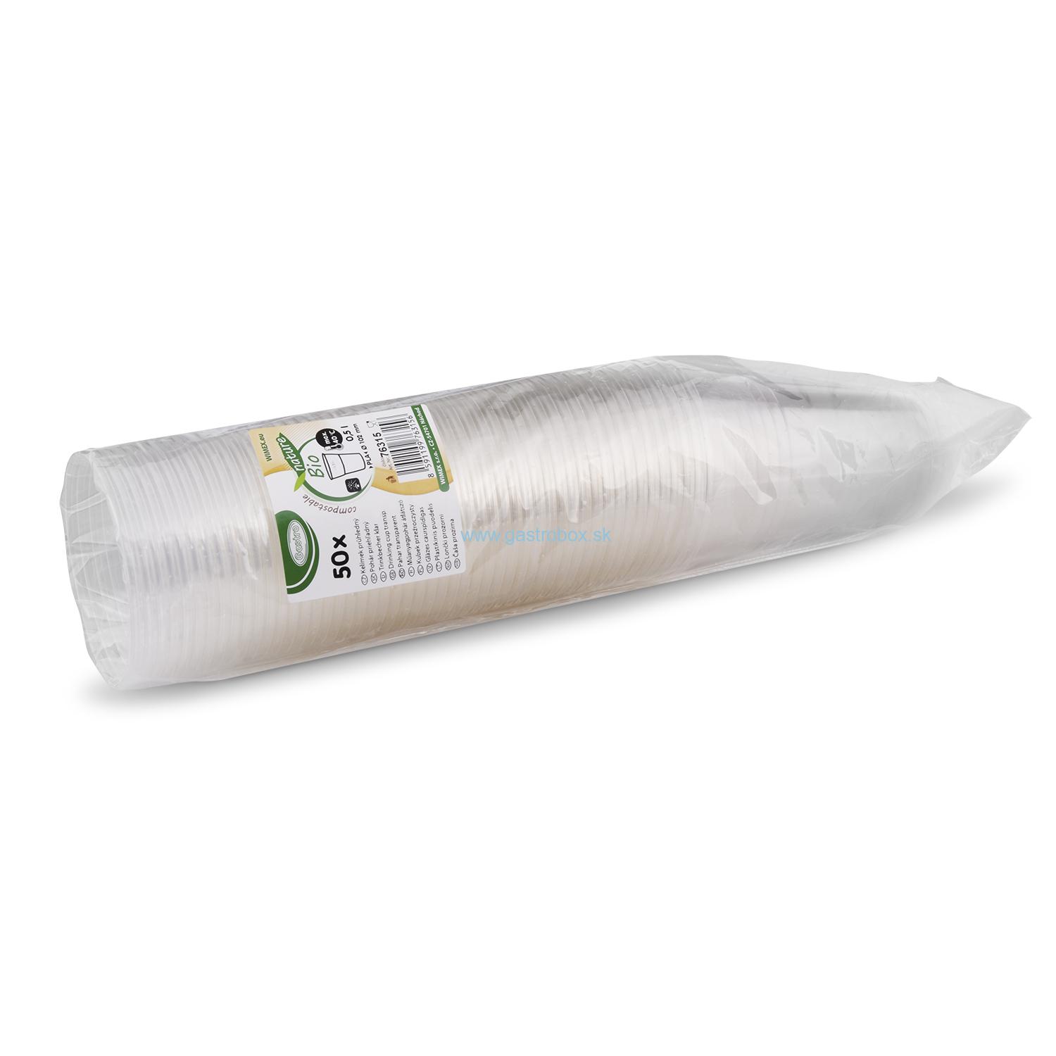 BIO pohár 500ml (PLA), 50ks