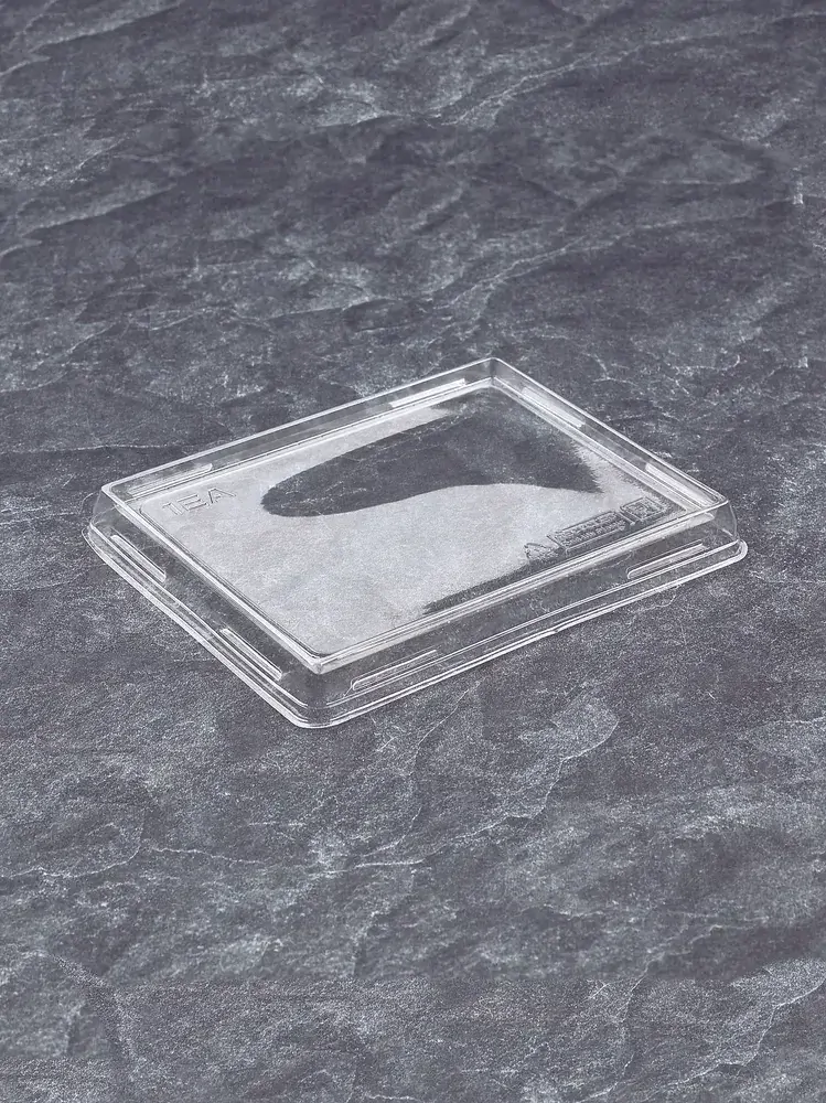 Viečko rPET na 400ml misky ONE CLICK ploché priehľadné, 50ks