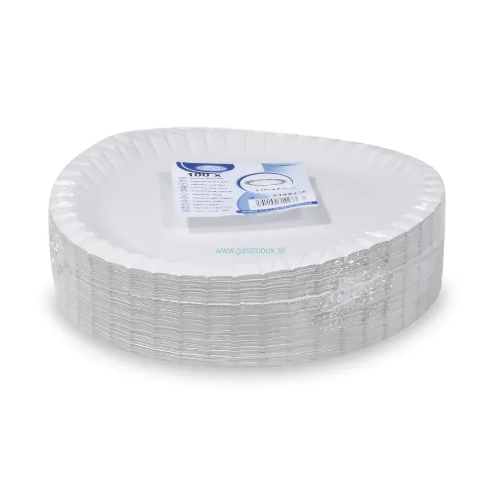 Papierové taniere RECY Ø23cm, 100ks