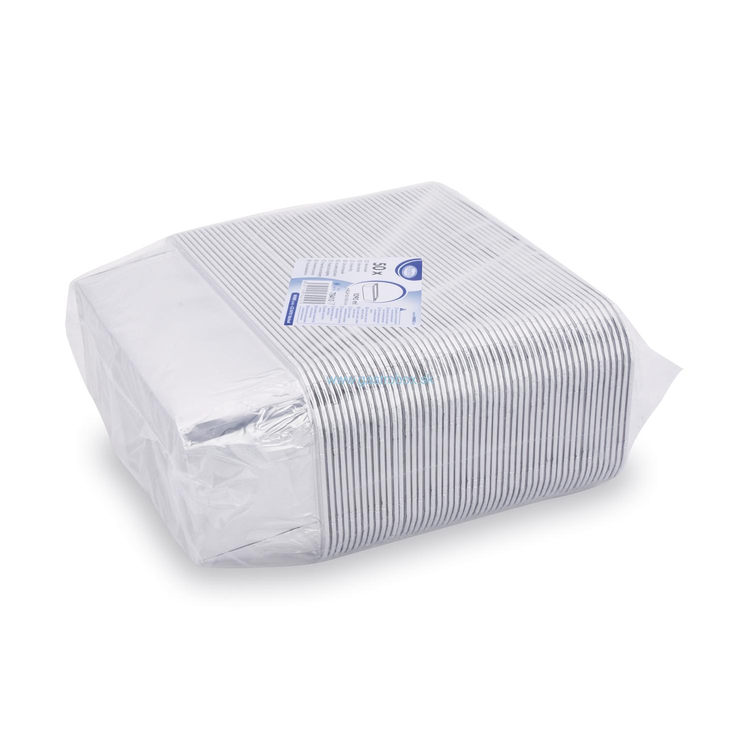 Miska hranatá 1090ml ALU, 50ks