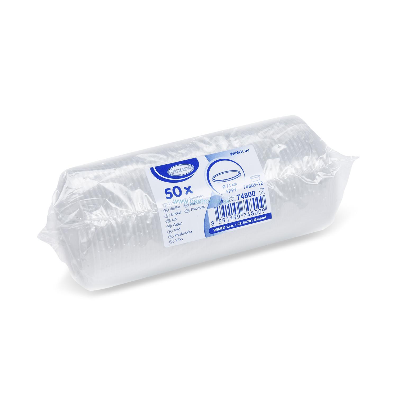 Viečko na dresing. misku Ø 7 cm, 50ks