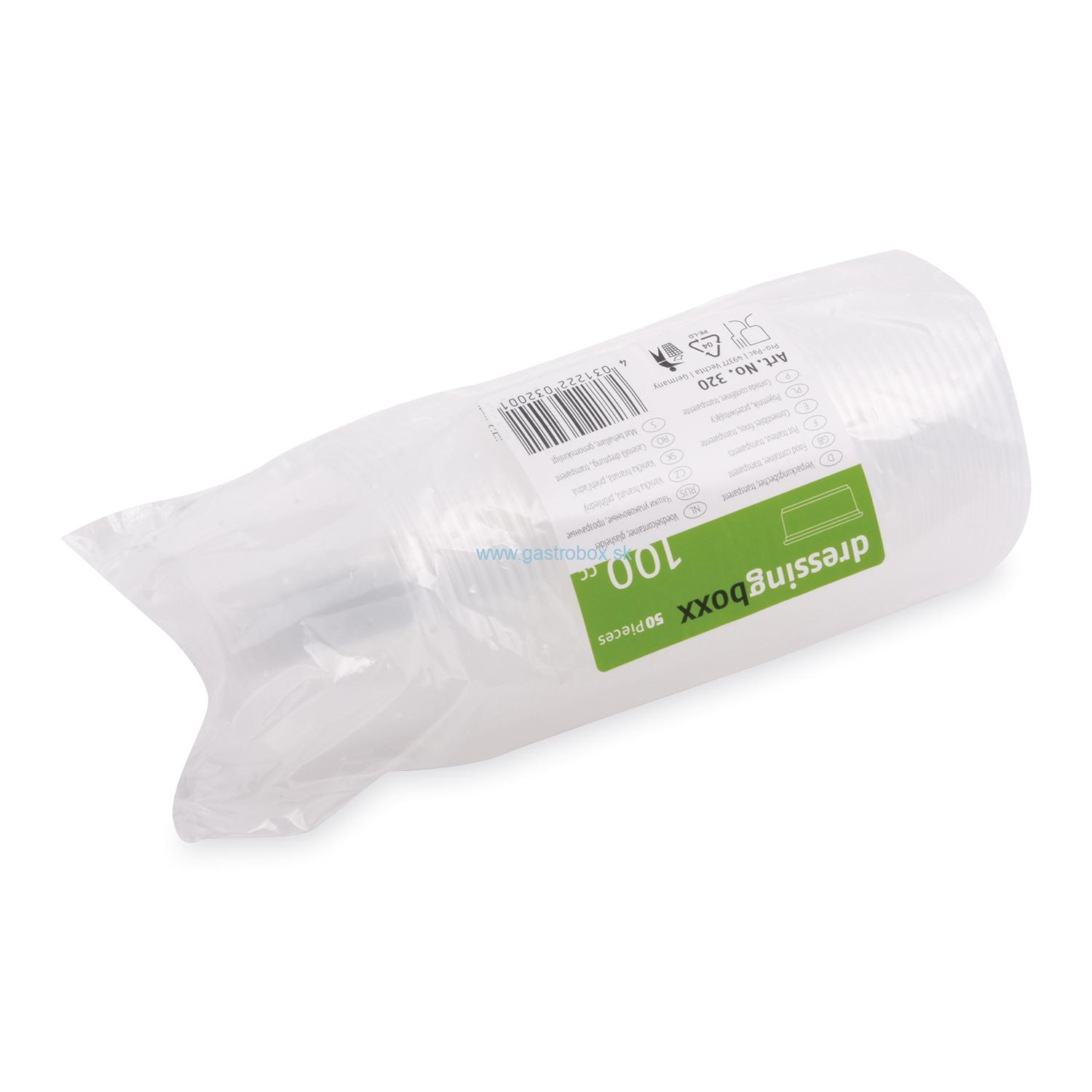 Dresingová miska priehľadná Ø 7 cm 100ml, 50ks