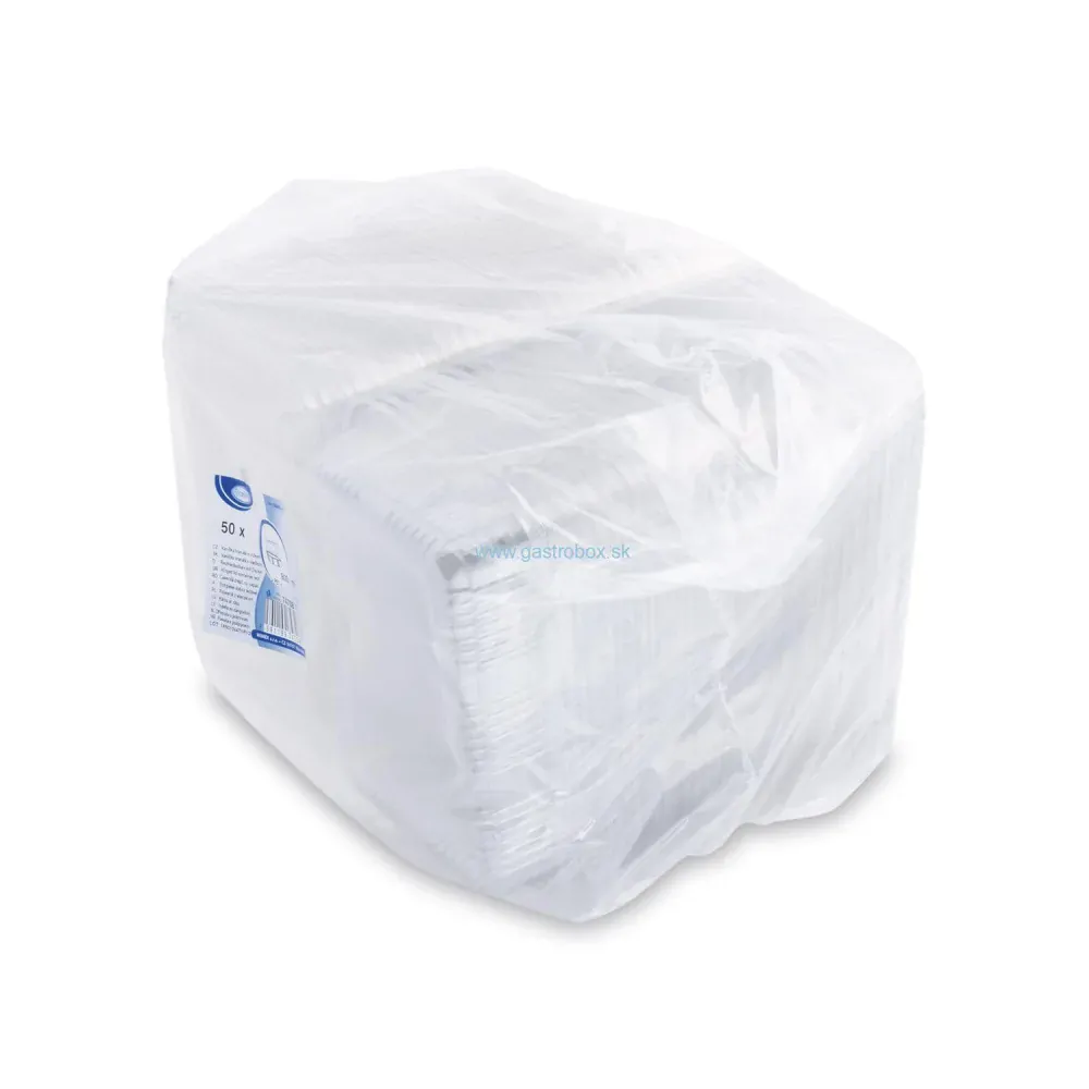 Vanička hranatá s viečkom 800ml, 50ks
