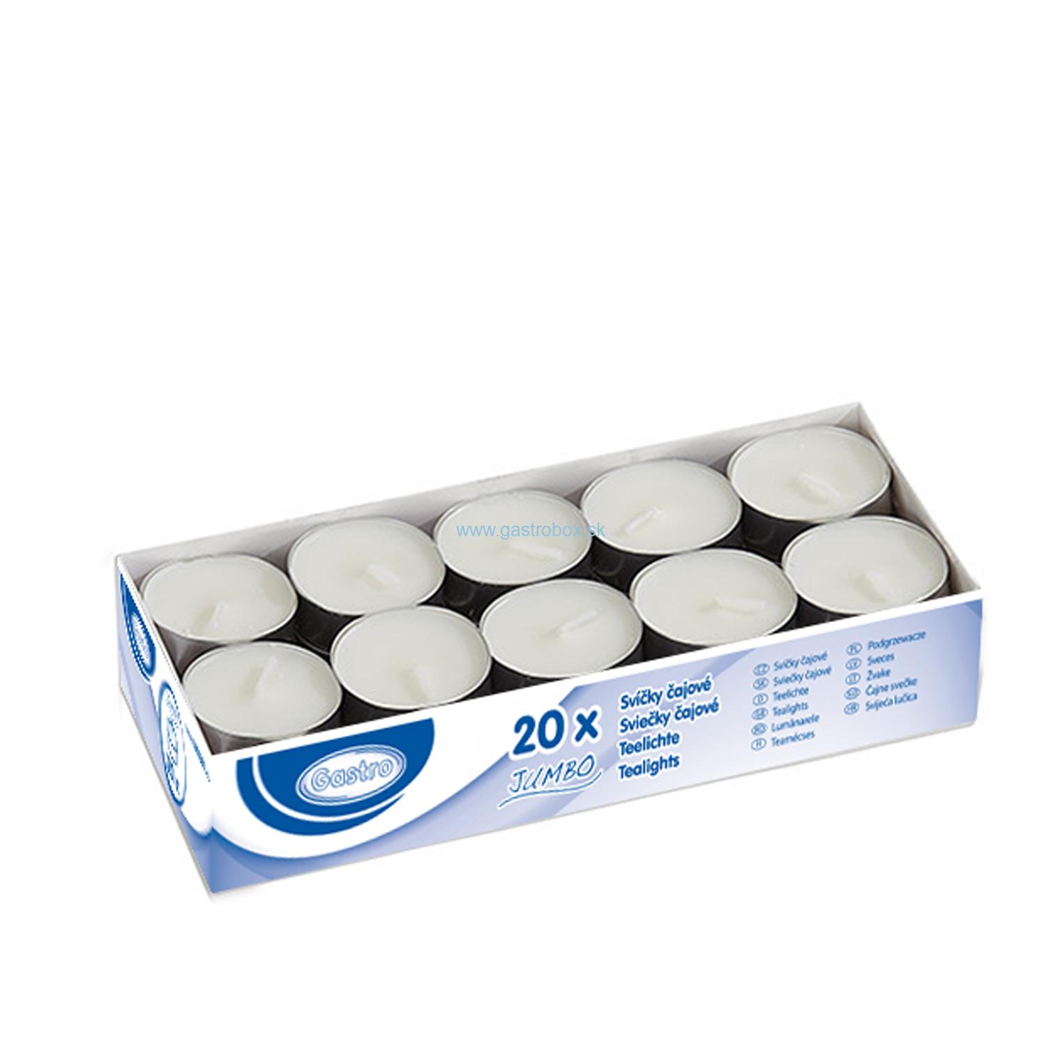 Sviečky čajové JUMBO Ø 58 mm, 20ks