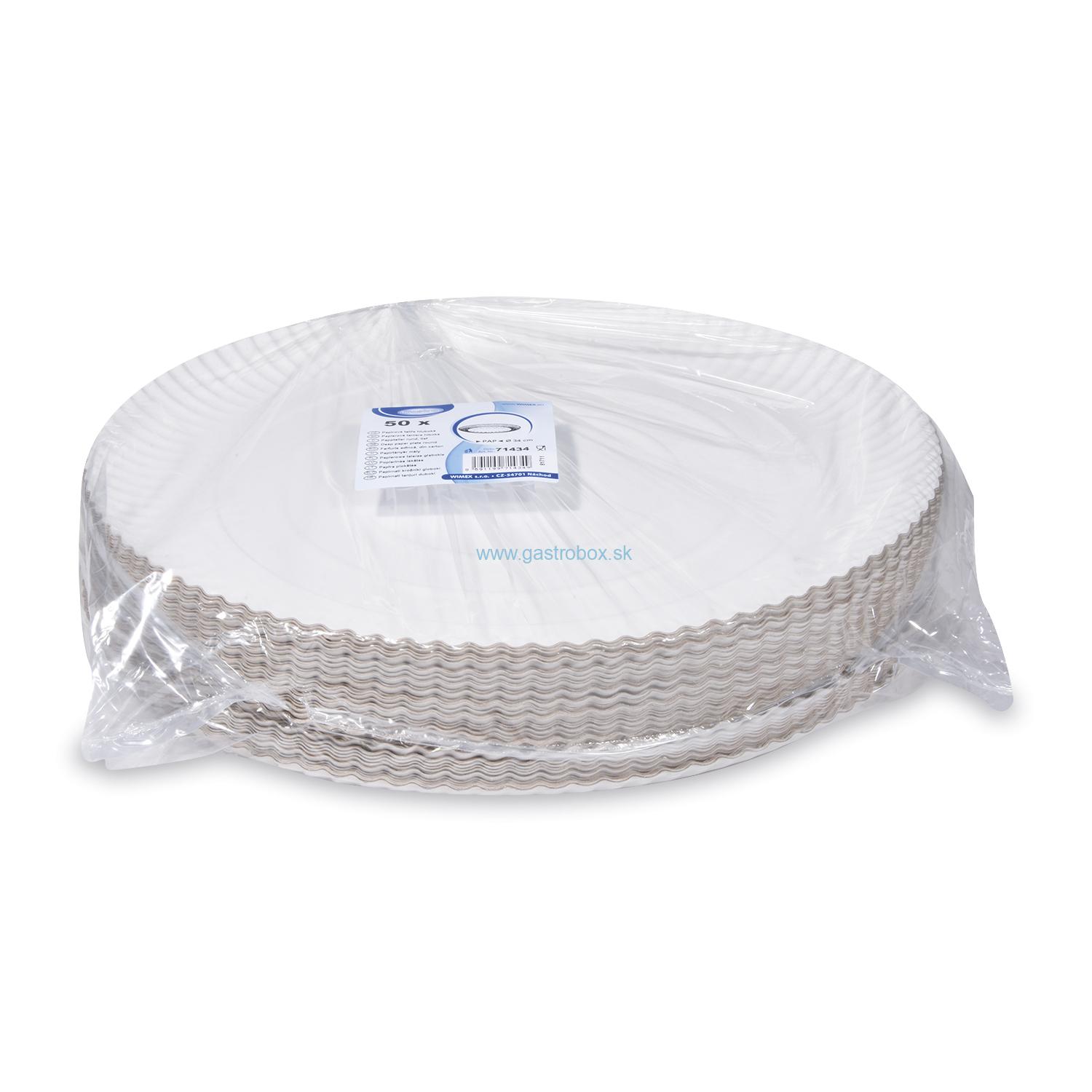 Papierové taniere hlboké Ø 34 cm, 50ks