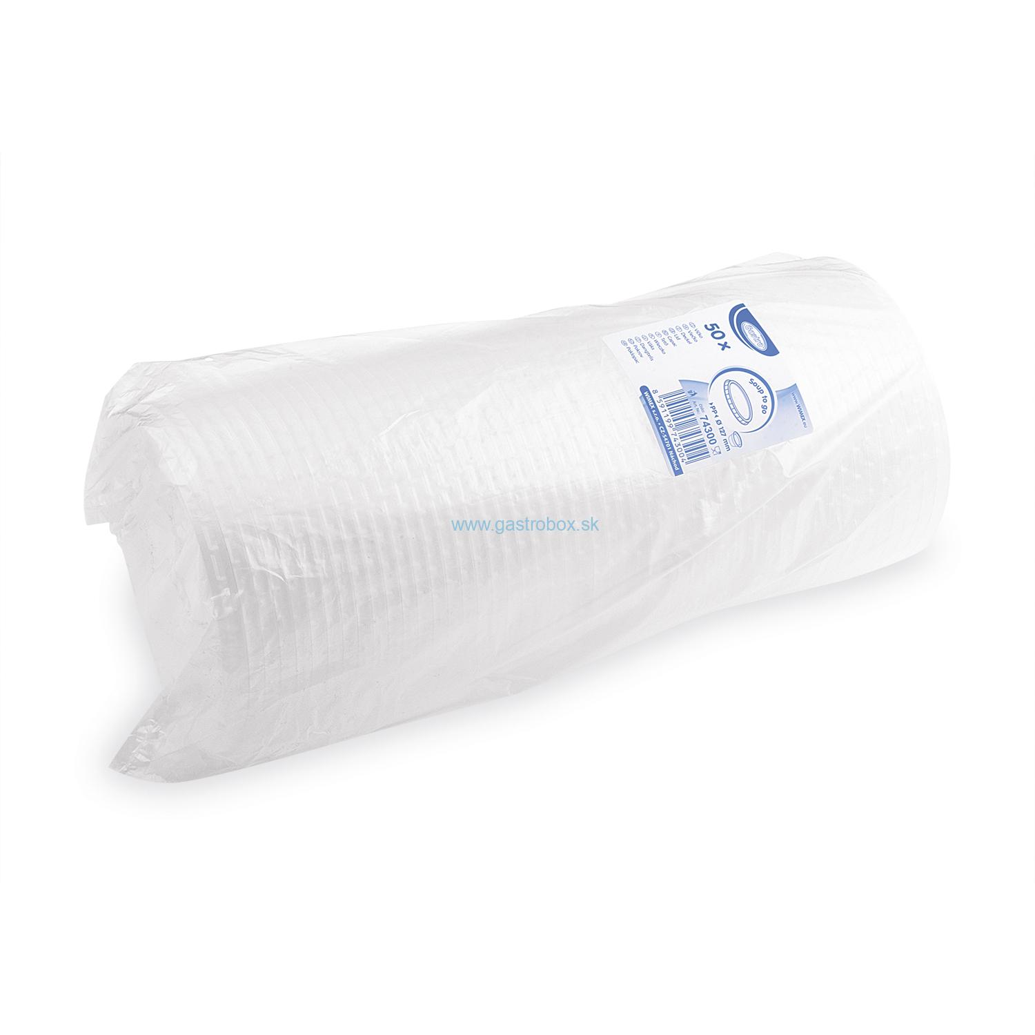 Viečko Ø127mm na polievkovú misku 350ml a 500ml, 50ks