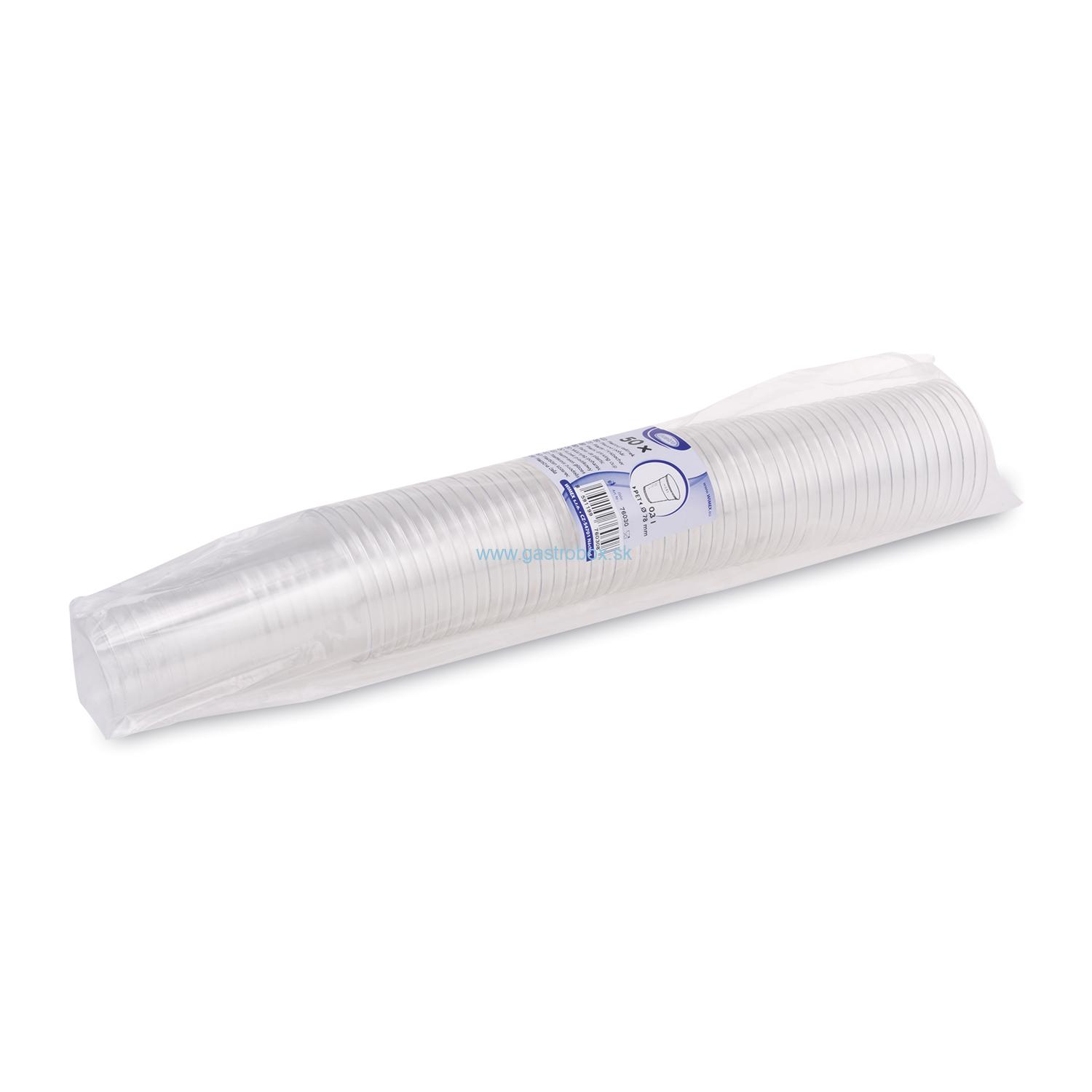 Pohár 300 ml (PET) Ø 78mm, 50ks