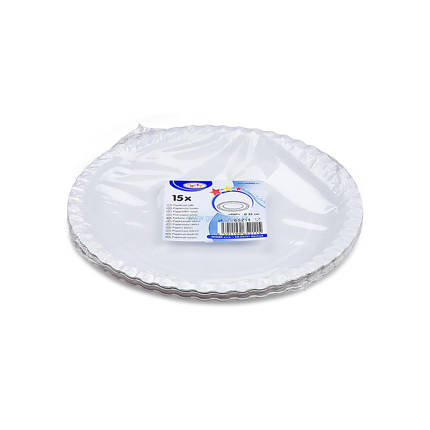 Papierové taniere Ø23cm, 15ks