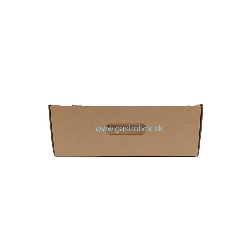 Stohovateľná prepravka 38 x 28,5 x 10 cm hnedá, 50ks