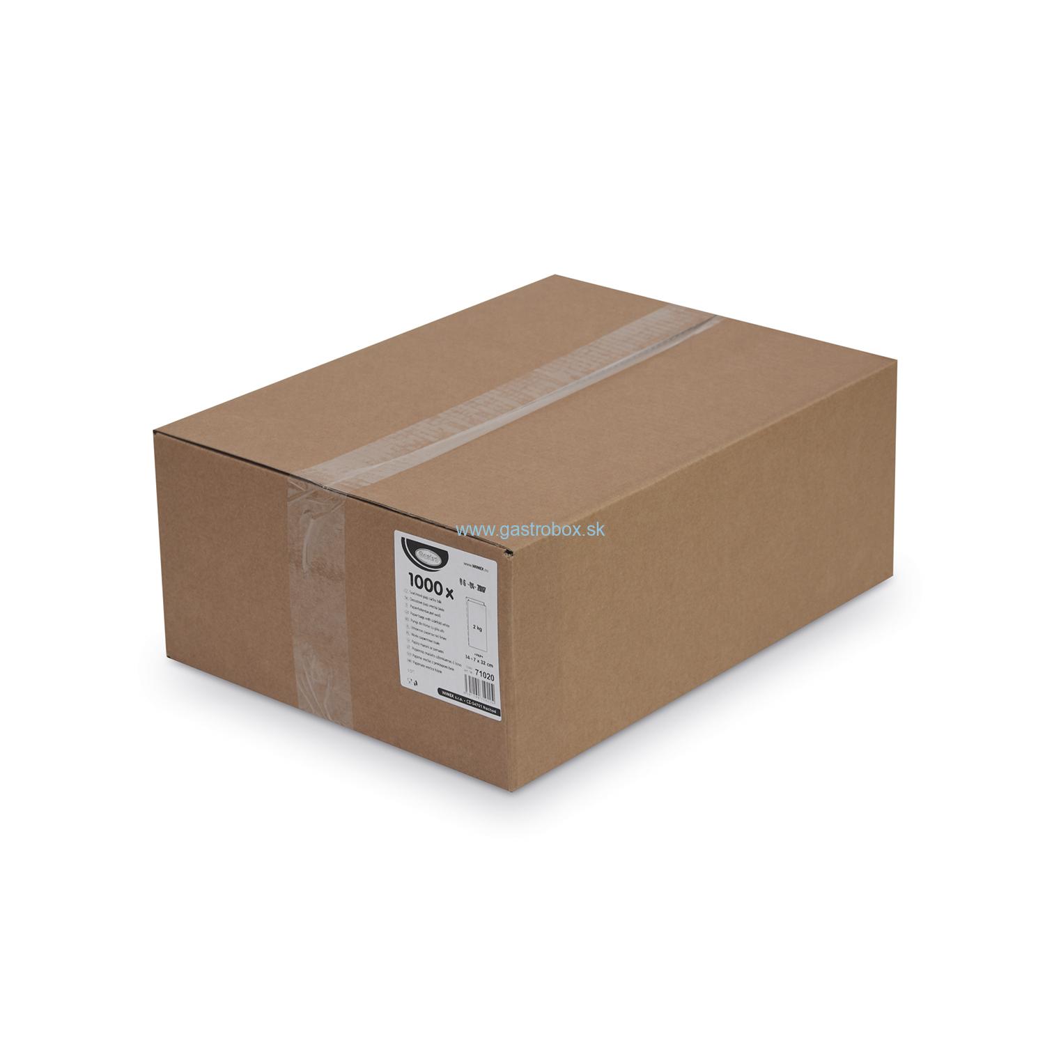 Sáčok desiatový 14+7x32cm biely (2kg), 1000ks