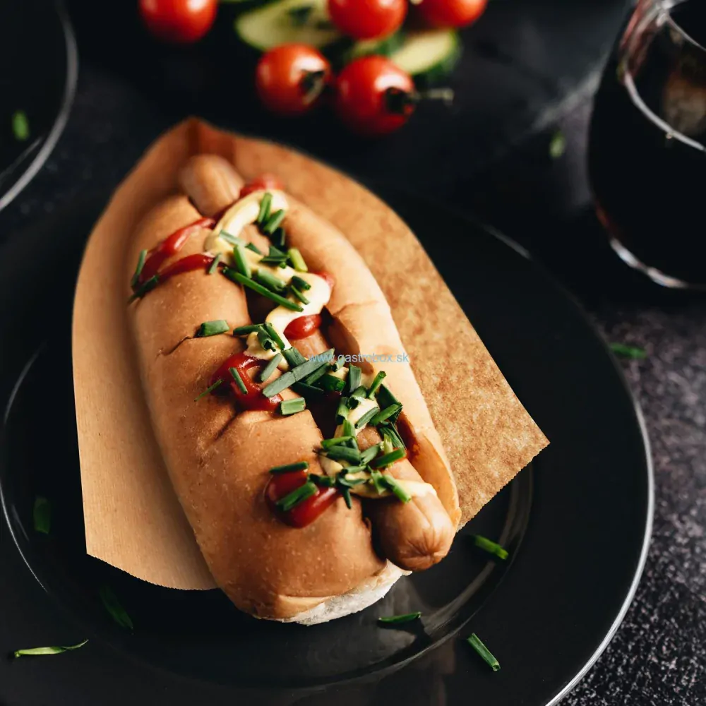 Papierové vrecko na HOT DOG 10 x 19 cm hnedé , 500ks