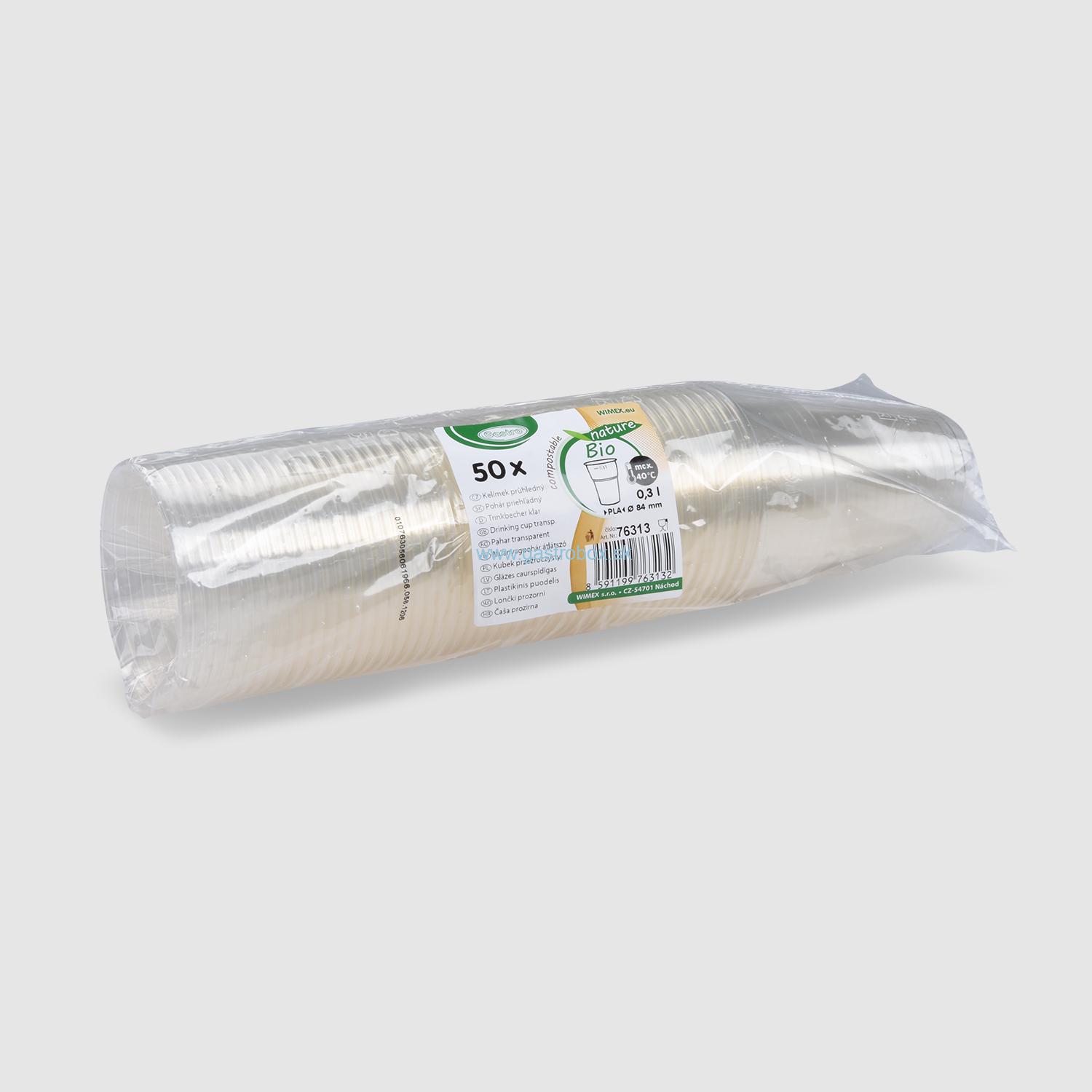 BIO pohár 300ml (PLA), 50ks
