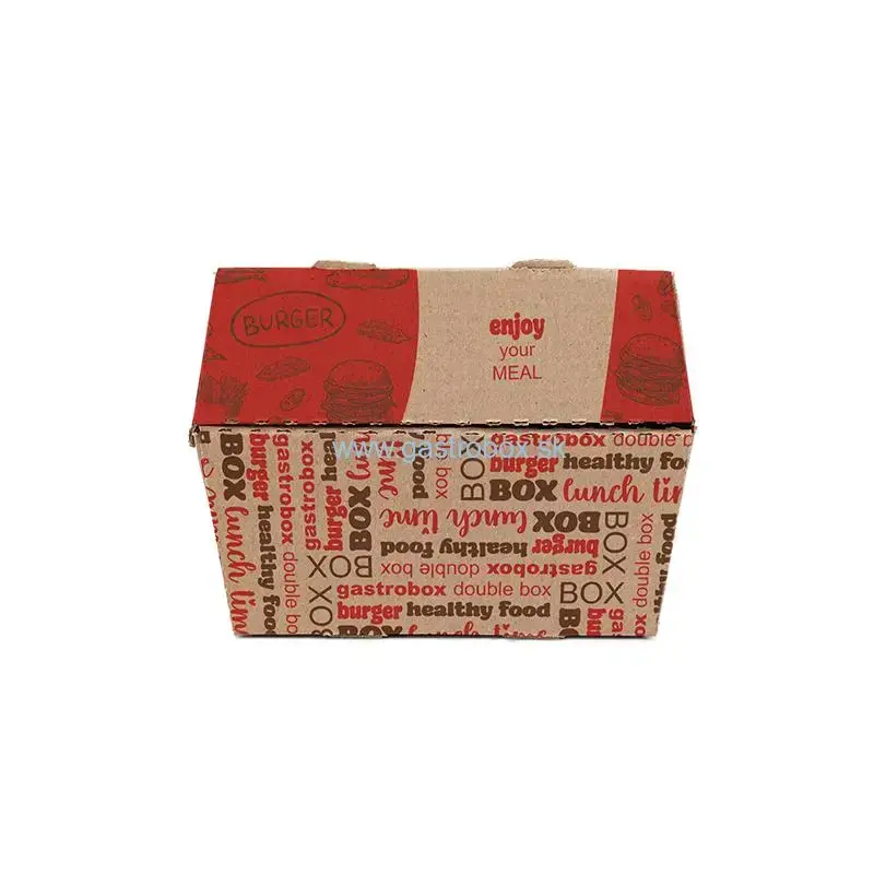 Obal na hamburger SINGLE 13x13x11 cm s potlačou Fresh Taste, 100ks